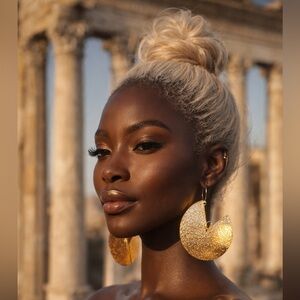 ✨Golden Goddess Hammered Tribal Statement Earrings ✨